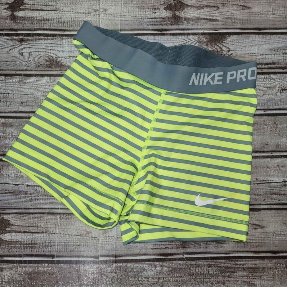 Nike Shorts Neon Green And Gray